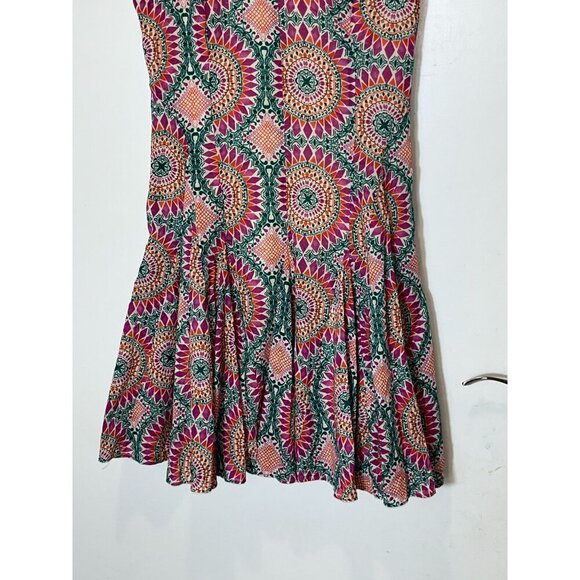 HD In Paris Anthropologie South Island Medallion Print Fit and Flare Dress Sz 6 - Picture 4 of 9